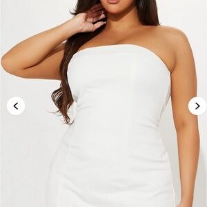 Sexy White Strapless Dress